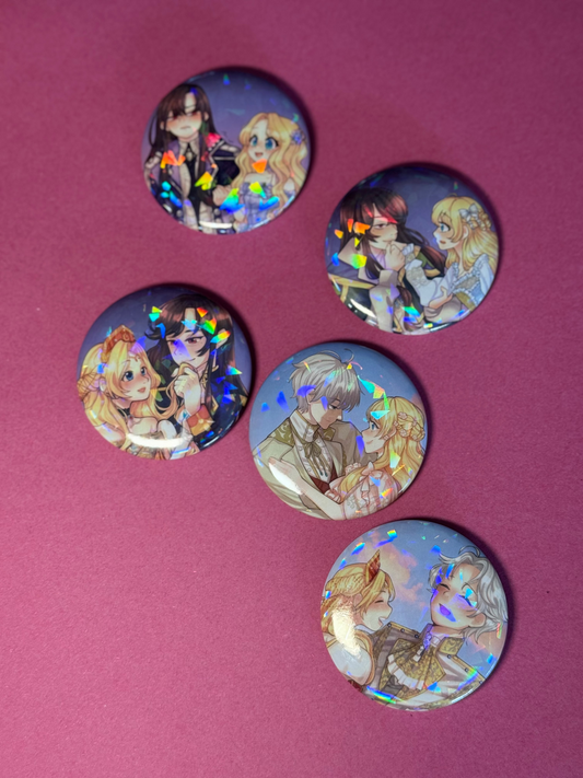 x DEAL : 3 BADGES ronds holo prisma 10,00€