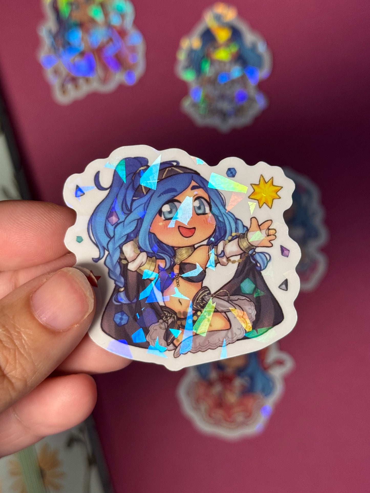OC Mikae - STICKER M holo prisma (5 modèles)
