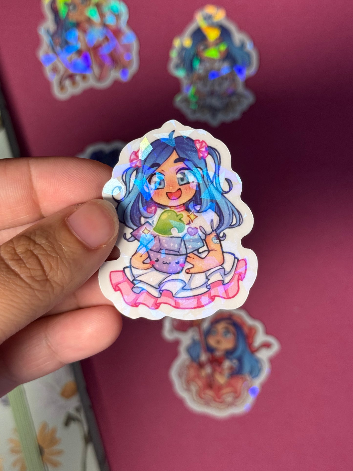 OC Mikae - STICKER M holo prisma (5 modèles)
