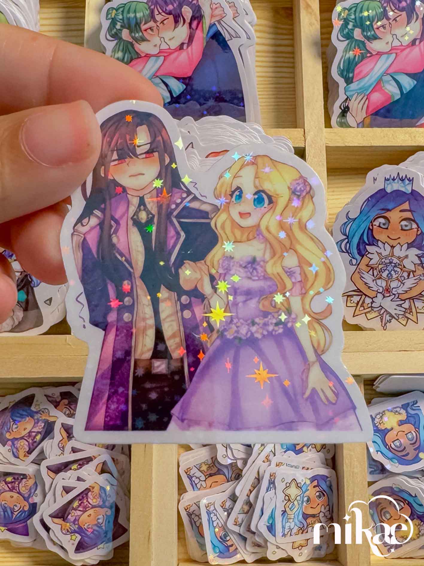 Athie/Athanasia - STICKER L holo star (5 modèles)