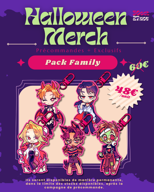 [Kwin - Remora] Lot de 5 porte-clefs - édition Halloween 2026 *préco*