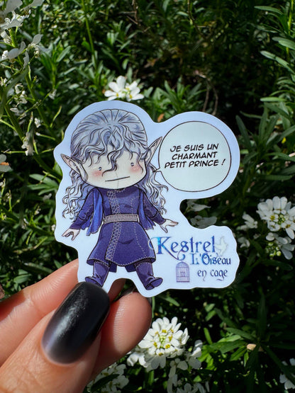 [Cha Wolf - Kestrel] Sticker S "Je suis un charmant petit prince !"