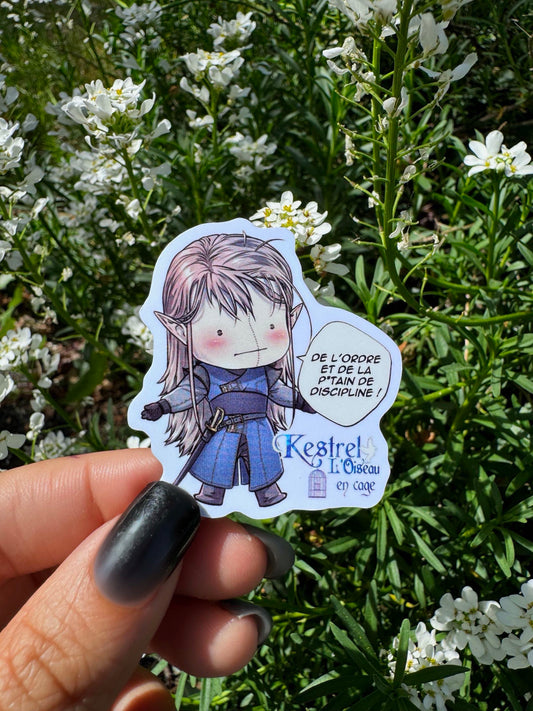 [Cha Wolf - Kestrel] Sticker S "De l'ordre et de la p*tain de discipline !"