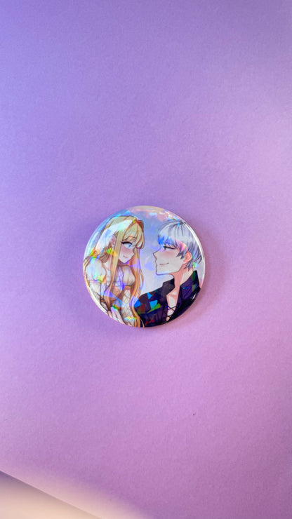 BADGE PINS ROND - Rudbeckia 4 (≠ formats)