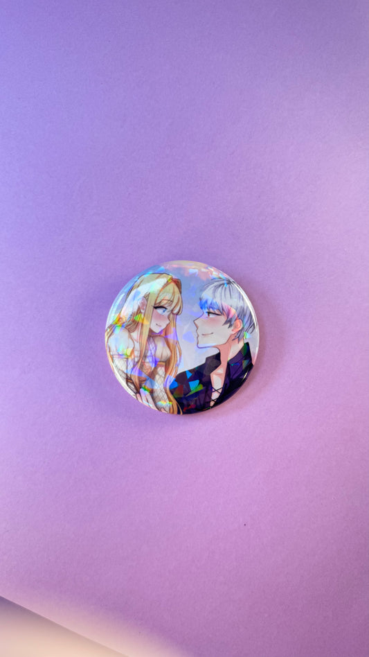 BADGE PINS ROND - Rudbeckia 4 (≠ formats)