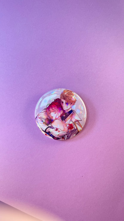 BADGE PINS ROND - Pénélope (≠ formats)