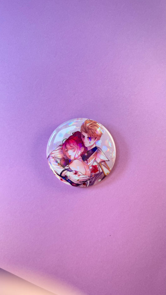 BADGE PINS ROND - Pénélope (≠ formats)