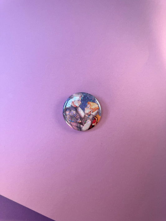 BADGE PINS ROND - Rudbeckia 3 (≠ formats)