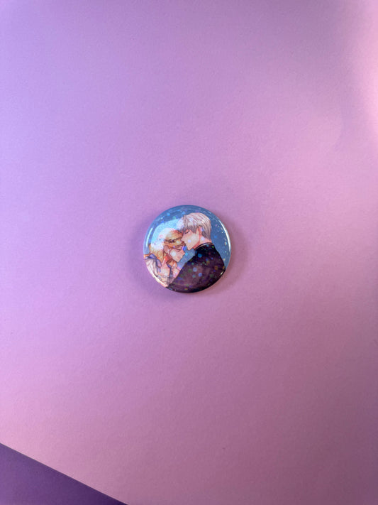 BADGE PINS ROND - Rudbeckia 2 (≠ formats)