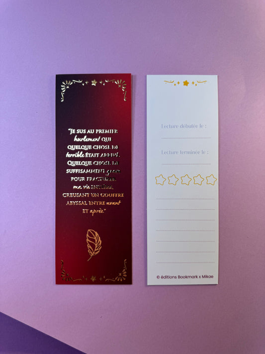 [La Guerre des Ombres] MP - "Je sus au premier hurlement…" / Éditions Bookmark x Mikae