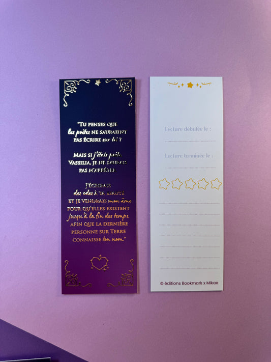 [La Guerre des Ombres] MP - "Tu penses que les poètes…" / Éditions Bookmark x Mikae