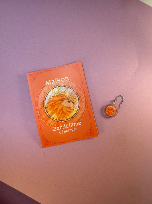 [La Guerre des Ombres] Boucle d'oreille - Gardelame (≠ formats) / Éditions Bookmark x Mikae