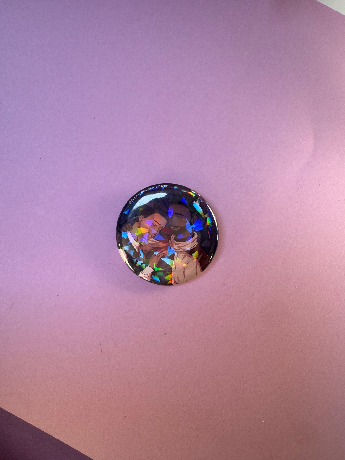 [La Guerre des Ombres] BADGE PINS ROND - Couple 2 (≠ formats) / Éditions Bookmark x Mikae