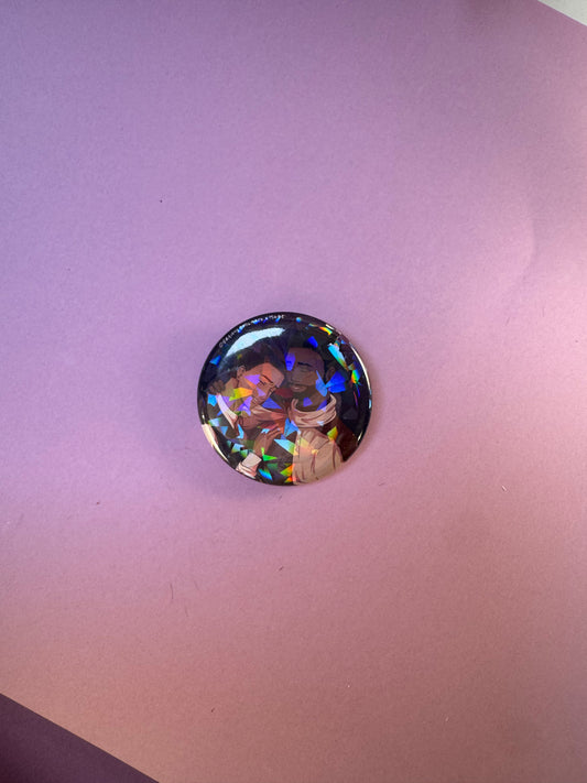 [La Guerre des Ombres] BADGE PINS ROND - Couple 2 (≠ formats) / Éditions Bookmark x Mikae