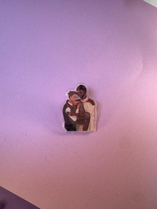 [La Guerre des Ombres] PINS ACRYLIQUE - Couple 2 / Éditions Bookmark x Mikae