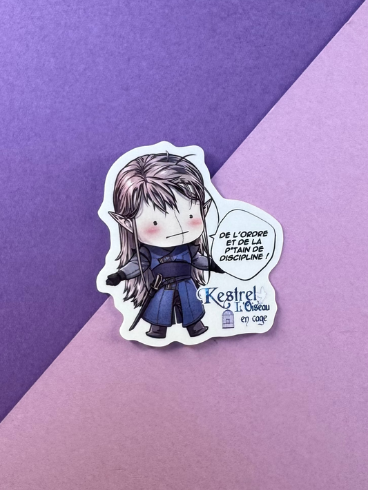[Cha Wolf - Kestrel] Sticker S "De l'ordre et de la p*tain de discipline !"