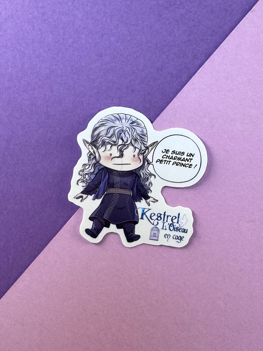 [Cha Wolf - Kestrel] Sticker S "Je suis un charmant petit prince !"