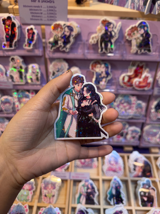 [La Guerre des Ombres] STICKERS - Couple 1 (≠ formats) / Éditions Bookmark x Mikae