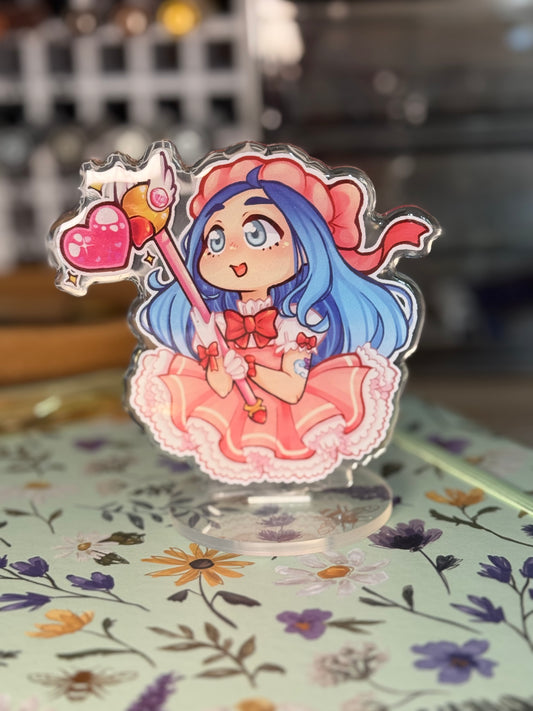 OC Chasseuse de cartes - STAND ACRYLIQUE (≠ formats)