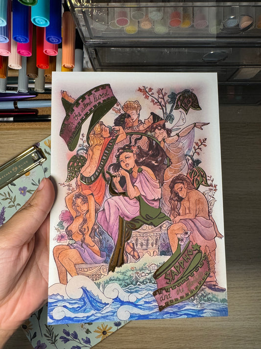 [Lutin] A5 carte dorée - Sappho