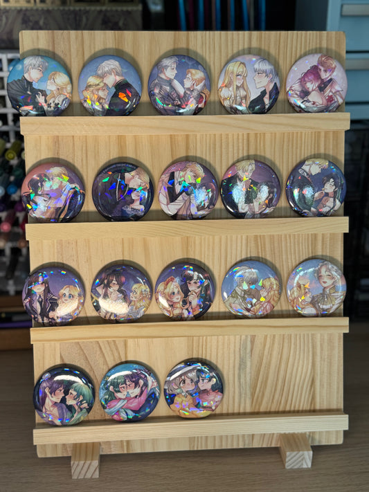 x DEAL : 3 BADGES ronds holo prisma 10,00€