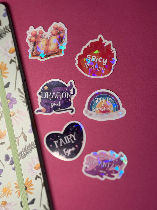 Booklovers 1 - STICKER M holo prisma (6 modèles)