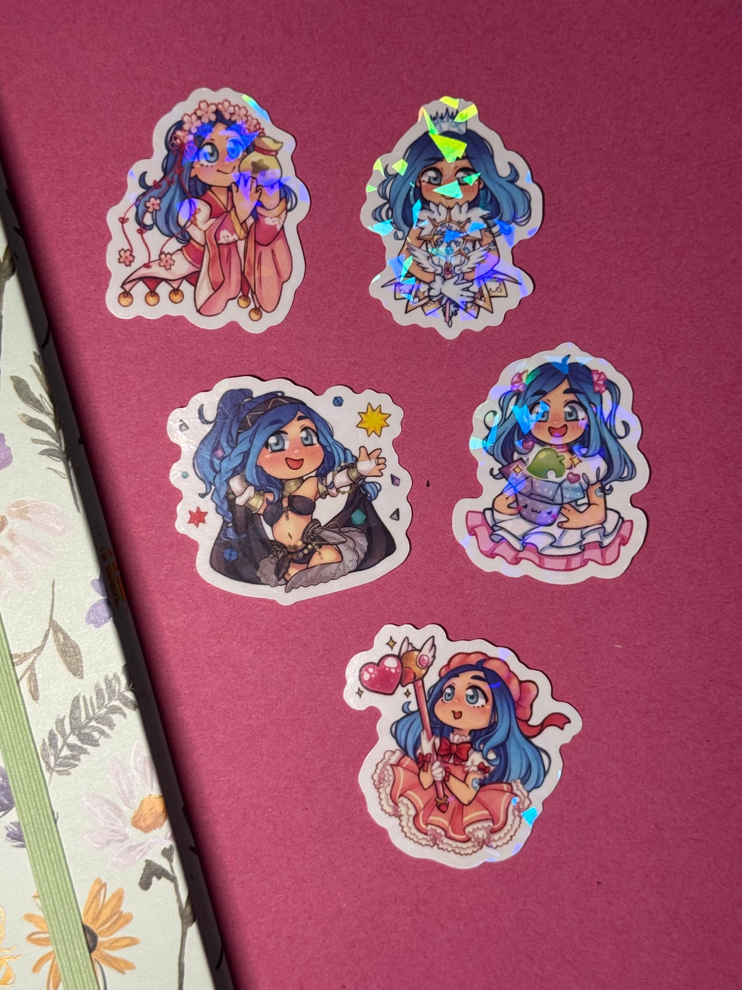 OC Mikae - STICKER M holo prisma (5 modèles)