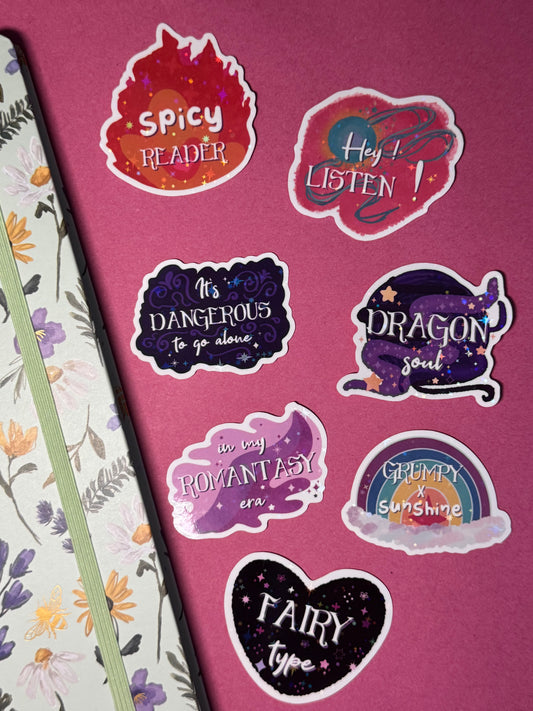 Booklovers 1 - STICKER L holo star (7 modèles)
