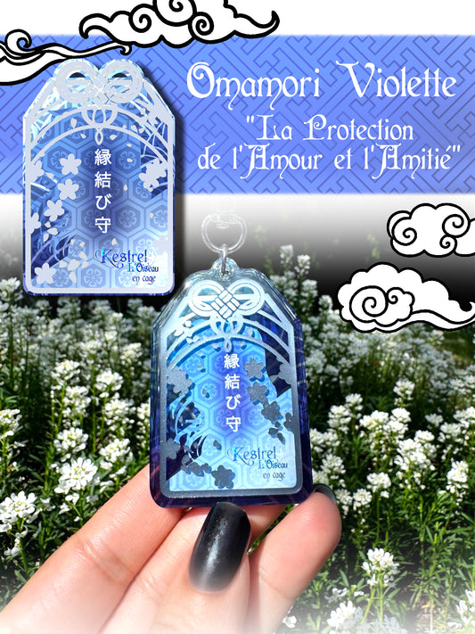 [Cha Wolf - Kestrel] Omamori argent "Violette"
