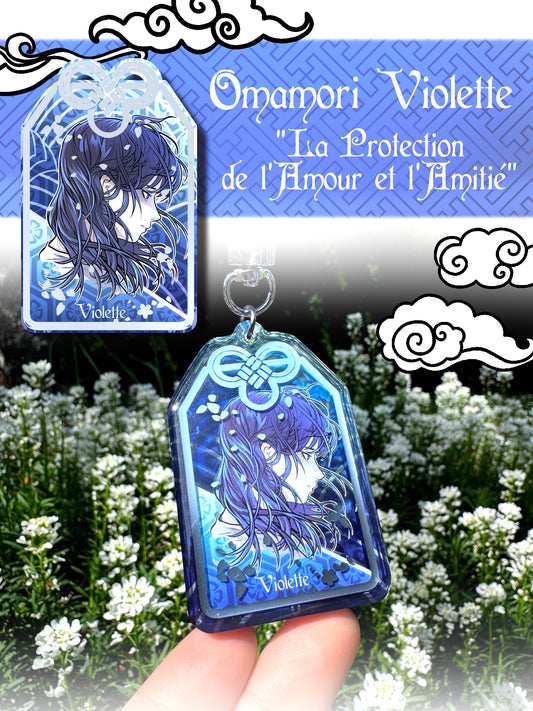 [Cha Wolf - Kestrel] Omamori argent "Violette"