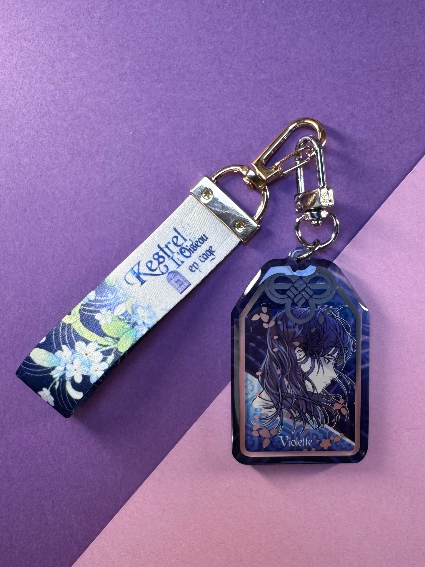 [Cha Wolf - Kestrel] Omamori argent "Violette"