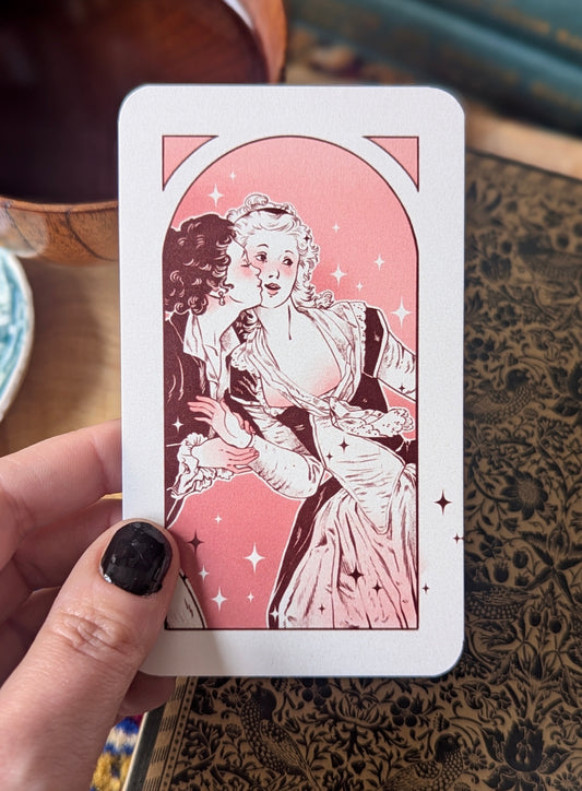 [Eve Brengard] Carte de tarot "Le Baiser à la dérobée"