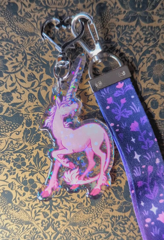 [Eve Brengard] Porte-clef Licorne mauve